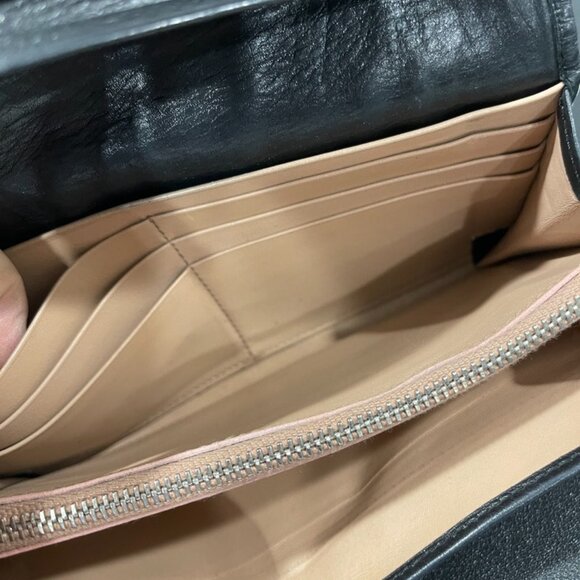 Prada Long Wallet Black Textured Leather Preloved (47180) - Picture 6 of 8